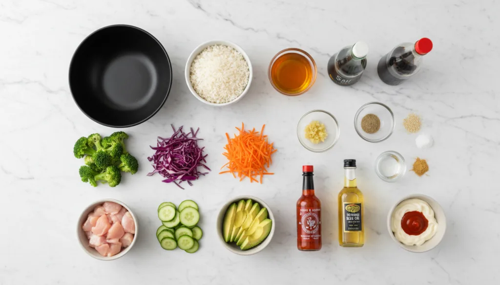 Savory Sticky Chicken Rice Bowl Sticky Chicken Rice Savory Sticky Chicken Rice Bowl ingredients sticky chicken rice bowl