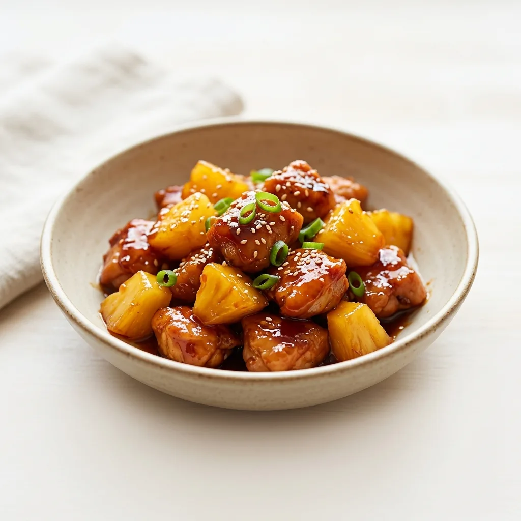 Caramelized Brown Sugar Chicken with Pineapple Brown Sugar Pineapple Chicken Caramelized Brown Sugar Chicken with Pineapple Caramelized Pineapple Chicken Recipe Card Image