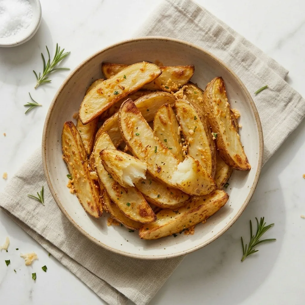 Crispy Garlic Parmesan Potato Wedges Garlic Parmesan Potato Wedges Crispy Garlic Parmesan Potato Wedges Crispy Garlic Parmesan Potato Wedges Recipe Card