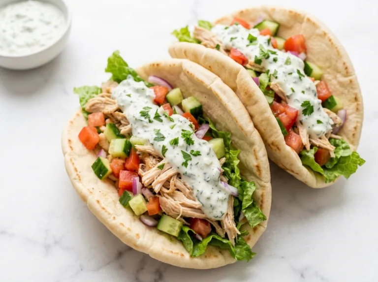 Lemon Herb Chicken Gyro Pitas Fresh gyro pitas filled and ready to eat
