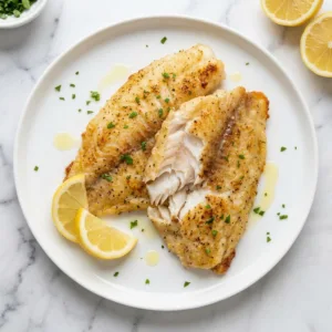 Lemon Herb Air Fryer Tilapia Air Fryer Tilapia Lemon Herb Air Fryer Tilapia Hero Plate for the Recipe Card