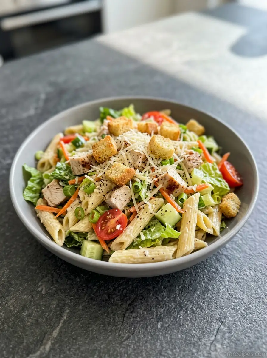 Home Home Chicken Caesar Pasta Salad