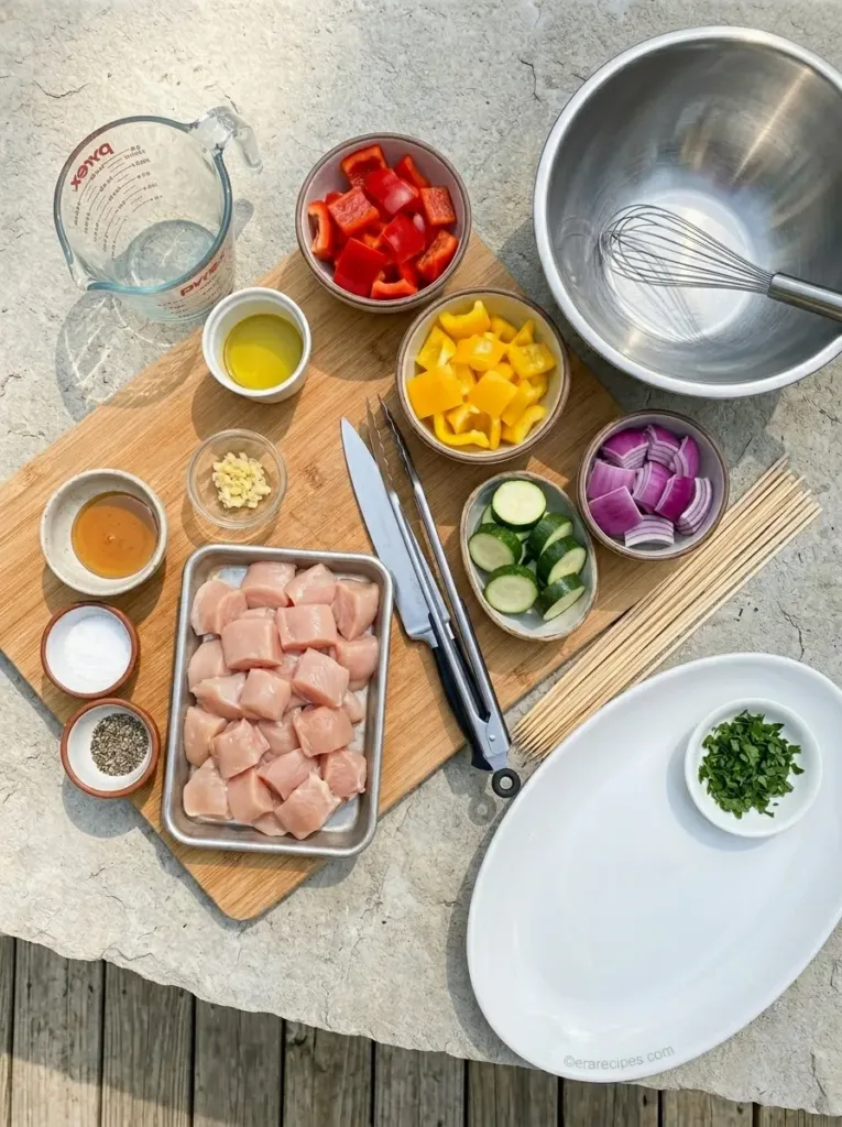 Grilled Chicken Kabobs with Colorful Summer Skewers Grilled Chicken Kabobs Grilled Chicken Kabobs with Colorful Summer Skewers Chicken marinade ingredients veg