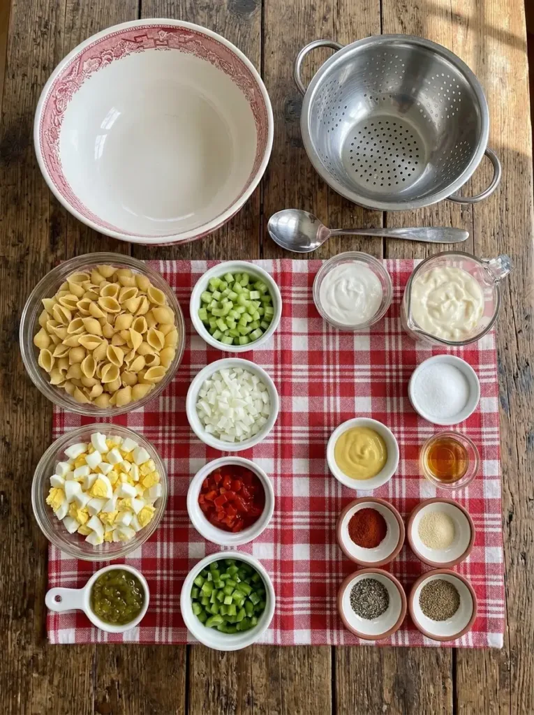 Amish Pasta Salad for Sunny Potlucks Amish Pasta Salad Amish Pasta Salad for Sunny Potlucks Detailed Measured Ingredients for Amish Pasta Salad