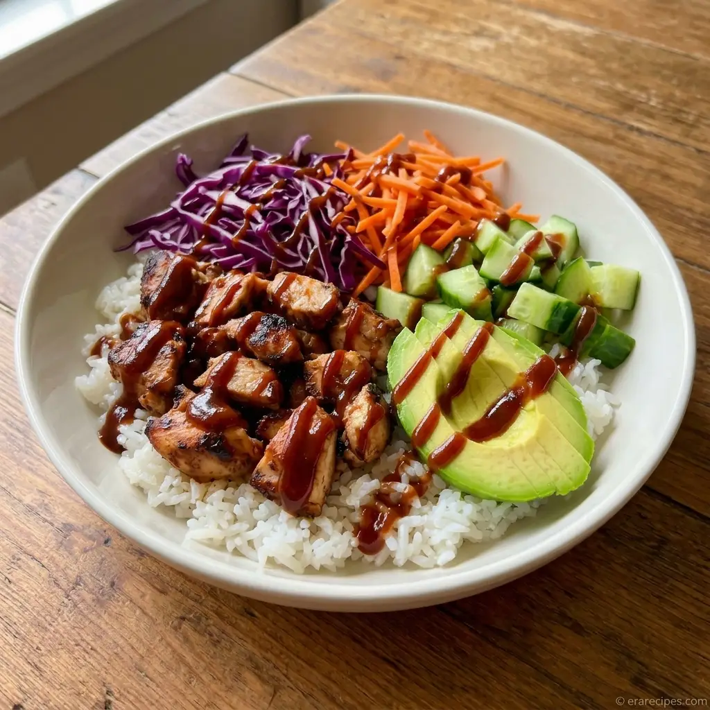 BBQ Chicken Bowls for Fast Summer Dinners BBQ Chicken Bowls BBQ Chicken Bowls for Fast Summer Dinners Recipe Card Hero BBQ Chicken Bowls
