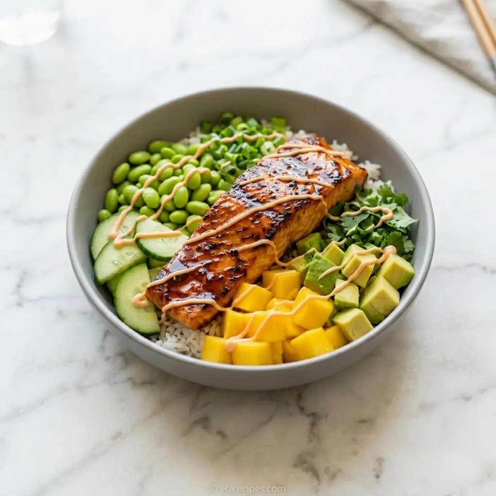 Grilled Salmon Bowls with Fresh Summer Flavor Grilled Salmon Bowls Grilled Salmon Bowls with Fresh Summer Flavor Recipe Card Hero Grilled Salmon Bowls