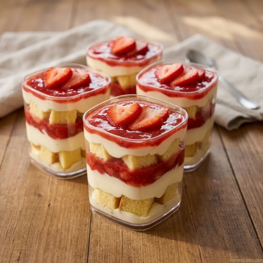 Strawberry Shortcake Cups for Sunny Party Tables Strawberry Shortcake Cups Strawberry Shortcake Cups for Sunny Party Tables Recipe Card Hero Strawberry Shortcake Cups