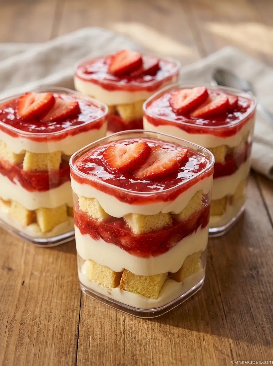 Home Home Strawberry Shortcake Cups in Rounded Square Cups