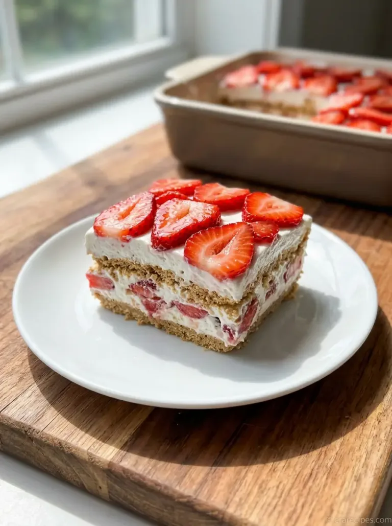 Strawberry Icebox Cake for No-Fuss Summer Slices Strawberry Icebox Cake dessert