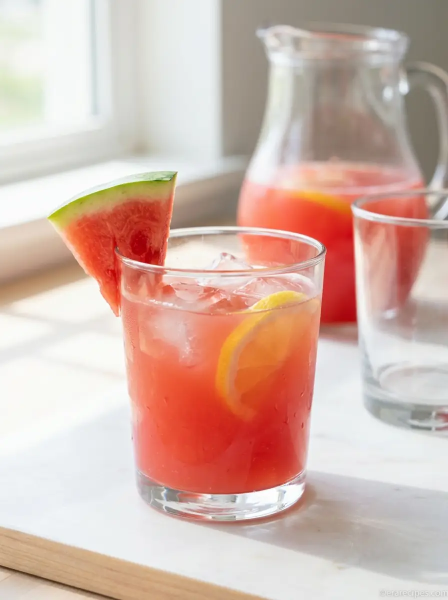 Home Home Watermelon Lemonade in glass