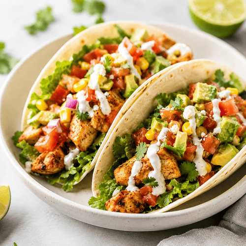 Home Fresh tacos with vibrant flavors