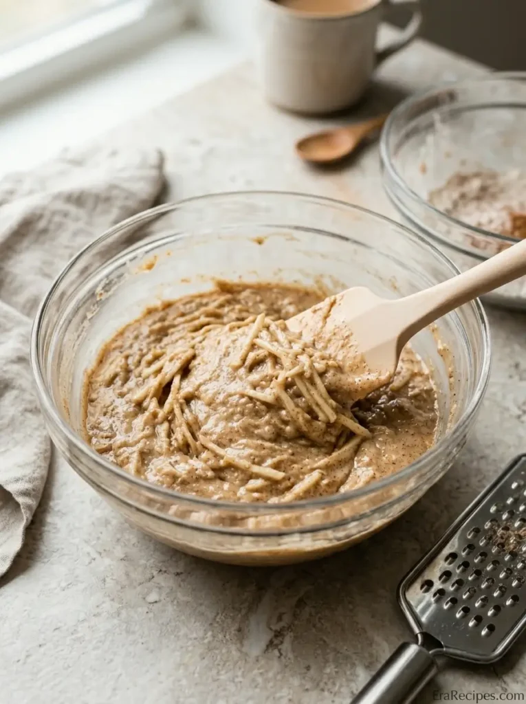 Apple Cider Spice Muffins for Cozy Fall Mornings Apple Cider Spice Muffins Apple cider muffin batter with freshly shredded apple folded in
