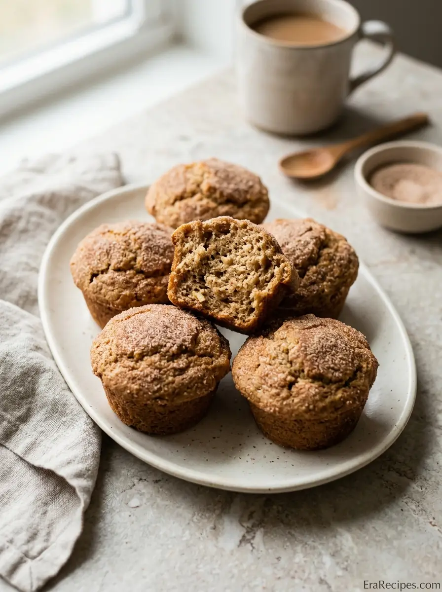 Home Apple Cider Spice Muffins with cinnamon-sugar coating and tender apple crumb