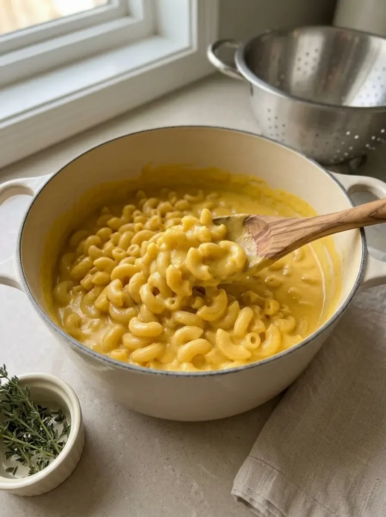 Butternut Squash Mac and Cheese for a Cozy Fall Dinner Butternut Squash Mac and Cheese Ridged pasta folded into creamy butternut squash cheese sauce