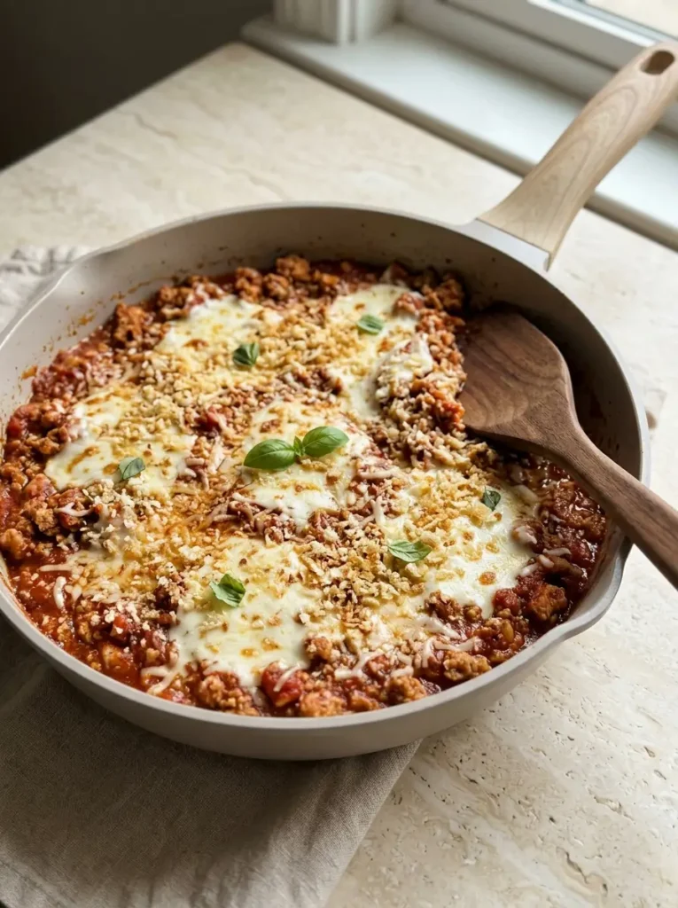Ground Chicken Parmesan for an Easy Weeknight Dinner Ground Chicken Parmesan Ground Chicken Parmesan with melted mozzarella and golden toasted breadcrumbs