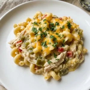 Disappearing Chicken Casserole for an Easy Family Dinner Disappearing Chicken Casserole Creamy Disappearing Chicken Casserole with cavatappi, shredded chicken, peppers, and melted cheddar