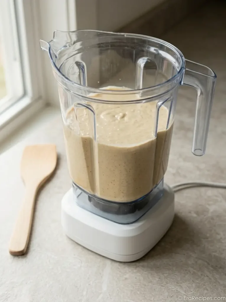 Cottage Cheese Banana Oatmeal Protein Pancakes for Breakfast Cottage Cheese Banana Banana cottage cheese oatmeal pancake batter blended until completely smooth