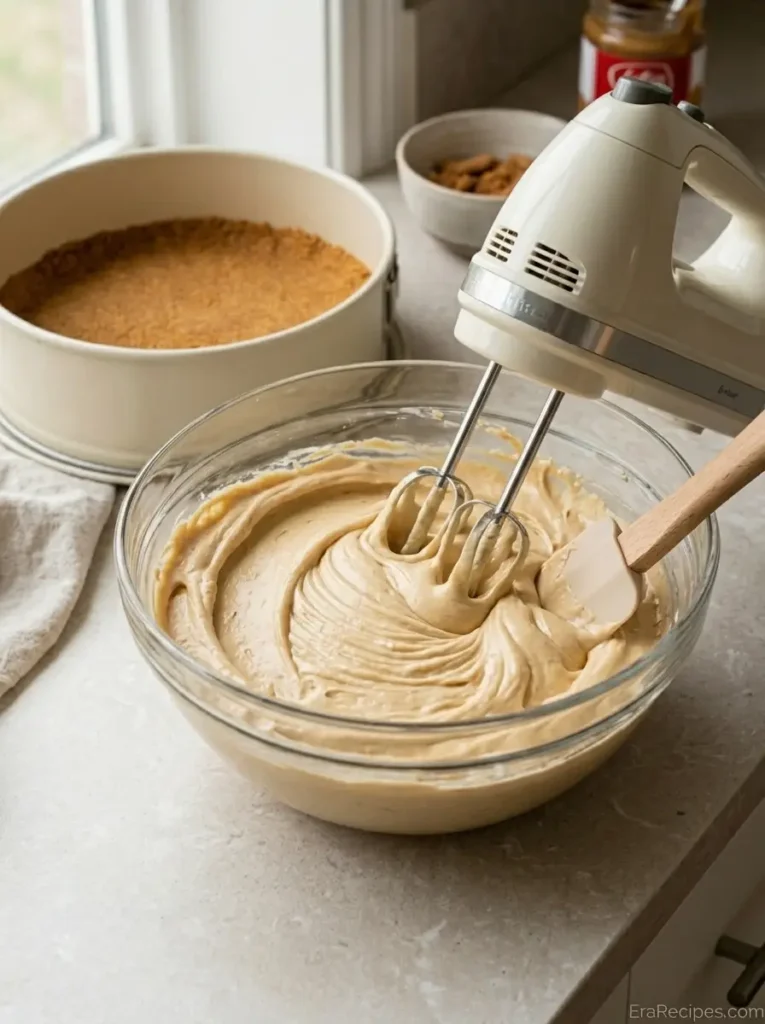 Biscoff Cheesecake for an Easy No-Bake Dessert Biscoff Cheesecake Biscoff cookie crust pressed firmly into an 8-inch springform pan