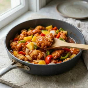 Sweet and Sour Chicken for an Easy Takeout-Style Dinner Sweet and Sour Chicken Crispy Sweet and Sour Chicken with pineapple and bell peppers in glossy sauce